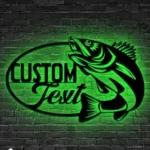 Hunting Fishing Metal Sign Custom Walleye Fisher 1
