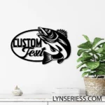 Hunting Fishing Metal Sign Custom Walleye Fisher 1