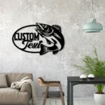 Hunting Fishing Metal Sign Custom Walleye Fisher 1