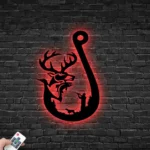 Hunting Fishing Metal Sign Deer Duck And Fish Hunting 1