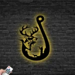 Hunting Fishing Metal Sign Deer Duck And Fish Hunting 1