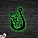 Hunting Fishing Metal Sign Deer Duck And Fish Hunting 1