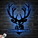 Hunting Fishing Metal Sign Elk Fawn Hunting 1