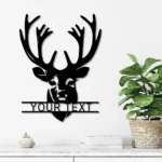 Hunting Fishing Metal Sign Elk Fawn Hunting 1
