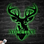 Hunting Fishing Metal Sign Elk Stag Hunting 1