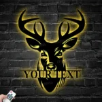 Hunting Fishing Metal Sign Elk Stag Hunting 1