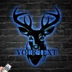 Hunting Fishing Metal Sign Elk Stag Hunting 1