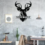 Hunting Fishing Metal Sign Elk Stag Hunting 1