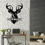 Hunting Fishing Metal Sign Elk Stag Hunting 1