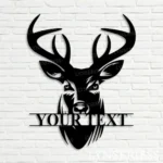 Hunting Fishing Metal Sign Elk Stag Hunting 1