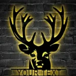 Hunting Fishing Metal Sign Elk Whitetail Hunting 1