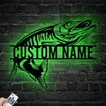 Hunting Fishing Metal Sign Fisherman Name 1