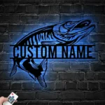 Hunting Fishing Metal Sign Fisherman Name 1