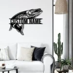 Hunting Fishing Metal Sign Fisherman Name 1