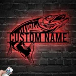 Hunting Fishing Metal Sign Fisherman Name 1