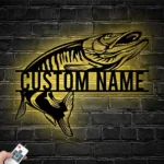 Hunting Fishing Metal Sign Fisherman Name 1