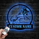 Hunting Fishing Metal Sign Handcrafted Ink Machine Body Art 1