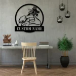 Hunting Fishing Metal Sign Handcrafted Ink Machine Body Art 1