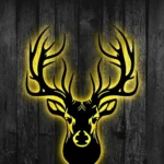 Hunting Fishing Metal Sign Head Deer Hunting 1