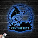 Hunting Fishing Metal Sign Marlin Fly Fishing 1