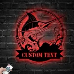 Hunting Fishing Metal Sign Marlin Fly Fishing 1