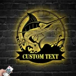 Hunting Fishing Metal Sign Marlin Fly Fishing 1