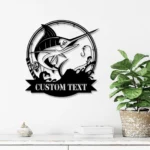 Hunting Fishing Metal Sign Marlin Fly Fishing 1