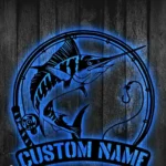 Hunting Fishing Metal Sign Marlin Trout 1