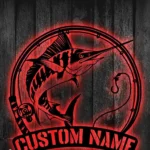 Hunting Fishing Metal Sign Marlin Trout 1