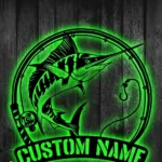 Hunting Fishing Metal Sign Marlin Trout 1