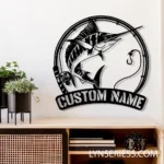Hunting Fishing Metal Sign Marlin Trout 1