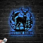 Hunting Fishing Metal Sign Moutain Stag Hunting 1