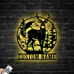 Hunting Fishing Metal Sign Moutain Stag Hunting 1