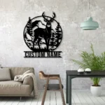 Hunting Fishing Metal Sign Moutain Stag Hunting 1