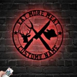 Hunting Fishing Metal Sign Personalized Butcher Shop Name 1