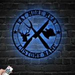 Hunting Fishing Metal Sign Personalized Butcher Shop Name 1