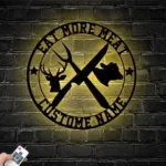 Hunting Fishing Metal Sign Personalized Butcher Shop Name 1