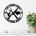 Hunting Fishing Metal Sign Personalized Butcher Shop Name 1