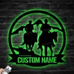 Hunting Fishing Metal Sign Personalized Cowboy Cowgirl Couple 1