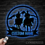 Hunting Fishing Metal Sign Personalized Cowboy Cowgirl Couple 1