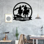 Hunting Fishing Metal Sign Personalized Cowboy Cowgirl Couple 1