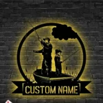 Hunting Fishing Metal Sign Personalized Dad And Son Fishing 1