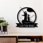 Hunting Fishing Metal Sign Personalized Dad And Son Fishing 1