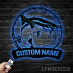 Hunting Fishing Metal Sign Personalized Fisher Name 1