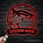Hunting Fishing Metal Sign Personalized Fisher Name 1