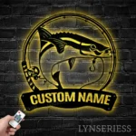 Hunting Fishing Metal Sign Personalized Fisher Name 1