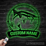 Hunting Fishing Metal Sign Personalized Fisher Name 1