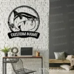 Hunting Fishing Metal Sign Personalized Fisher Name 1