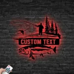 Hunting Fishing Metal Sign Personalized Fishman Name 1