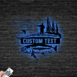 Hunting Fishing Metal Sign Personalized Fishman Name 1